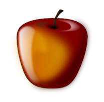 Food - Red Shaded Apple 