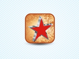 Red Star 3D Icon