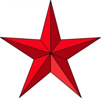 Shapes - Red Star clip art 