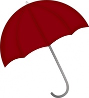 Cartoon - Red Umbrella clip art 