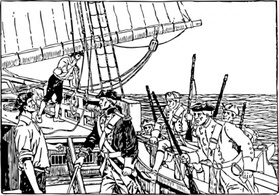 Redcoats Boarding clip art