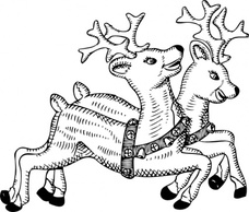 Holiday & Seasonal - Reindeer clip art 