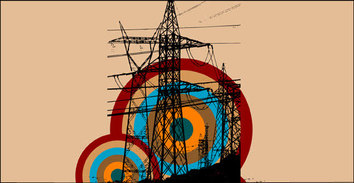 Retro electric tower free vector Preview
