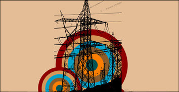 Vintage - Retro electric tower free vector 