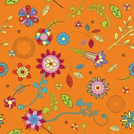 Retro Flower Vector 