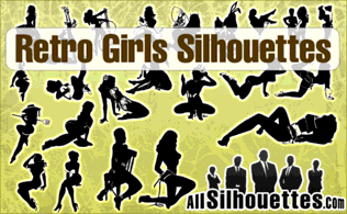 Retro Girls Silhouettes 