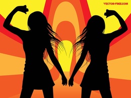 Silhouette - Retro Party Graphics 