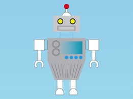 Retro Robot Vector