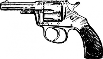 Military - Revolver clip art 