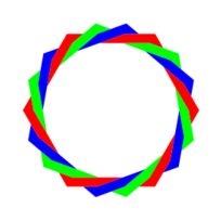 Rgb Octodecagram 