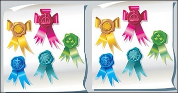 Elements - Ribbon badges vector 