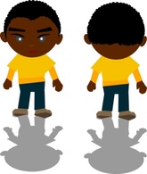 Human - Ricardo Black Boy Png clip art 