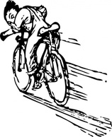 Transportation - Riding A Bike clip art 