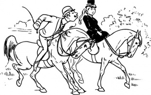 Riding Couple clip art Preview