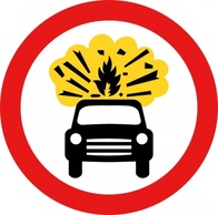 Transportation - Road Signs Car Explosion Kaboom clip art 