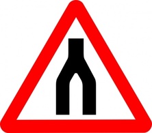 Buildings - Road Signs Road Split Merge clip art 