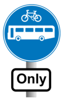 Signs & Symbols - Roadsign Buses and bikes 