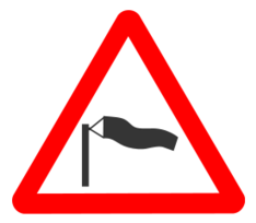 Signs & Symbols - Roadsign Crosswind 