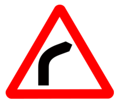 Signs & Symbols - Roadsign Curve ahead 