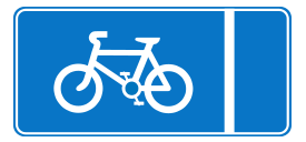 Signs & Symbols - Roadsign Cycle lane 