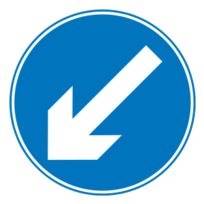 Signs & Symbols - Roadsign Keep left 