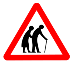 Roadsign old folks