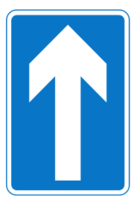 Signs & Symbols - Roadsign one way 