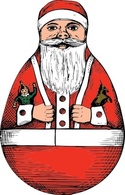 Holiday & Seasonal - Rolly Polly Santa clip art 