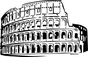 Buildings - Roman Coliseum clip art 