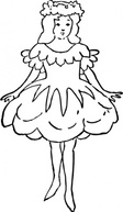 Flowers & Trees - Rose Girl clip art 