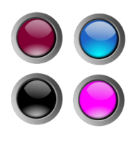 Round glossy buttons