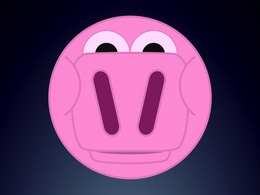 Cartoon - Round Pig Face 