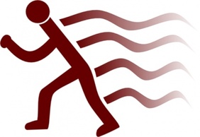 Runner, Simple, With Wake Marks clip art Preview