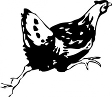 Sports - Running Hen clip art 