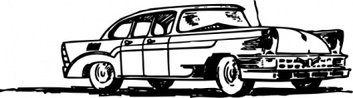 Transportation - Russian Car Zil clip art 