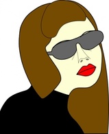 Cartoon - Russian Spy Girl clip art 