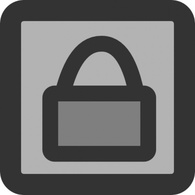Icons - Sac Purse Lock clip art 