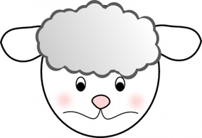 Animals - Sad Sheep clip art 