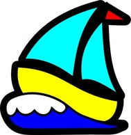 Transportation - Sailboat clip art 