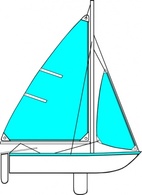 Transportation - Sailboat Illustration clip art 