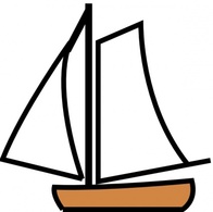 Sports - Sailing Boat clip art 