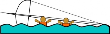 Transportation - Sailing Capsized Rescue Illustrations clip art 