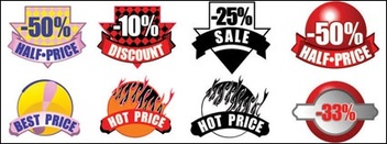 Business - Sale Discount Vector Icons 