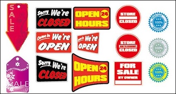 Business - Sale, discounts, tag, sticker vector 