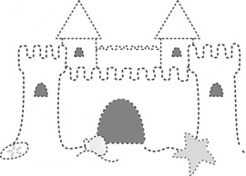 Buildings - Sand Castle clip art 