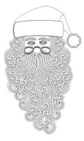 Holiday & Seasonal - Santa 1 Outline 