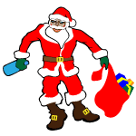 Santa Claus Drunk Vector