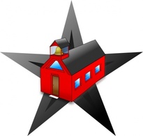 Schools Barn Star clip art