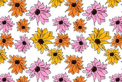 Seamless Vector Flower Pattern