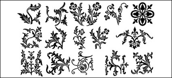 Patterns - Sections of lace pattern vector material 